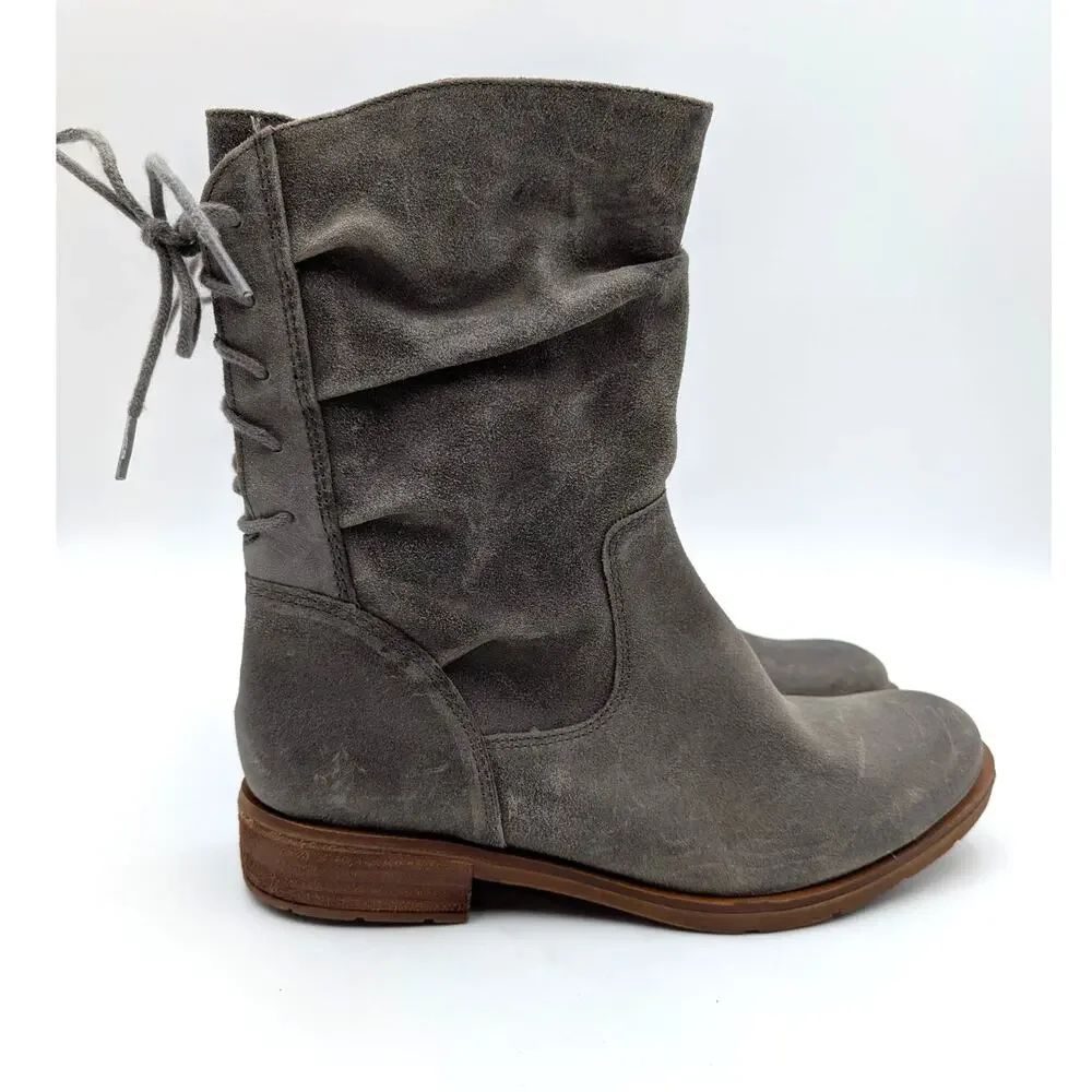 Sofft Sharnell Low Waterproof Boots Back Zip Women's Dark Taupe Size US10M EU41